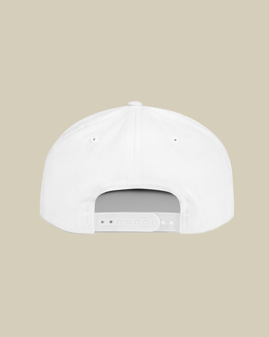 White cap with green logo