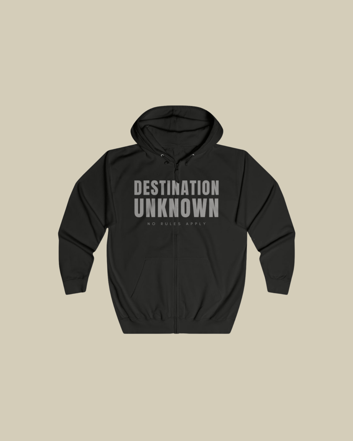 Destination Unknown Stealth Unisex Full Zip Hoodie