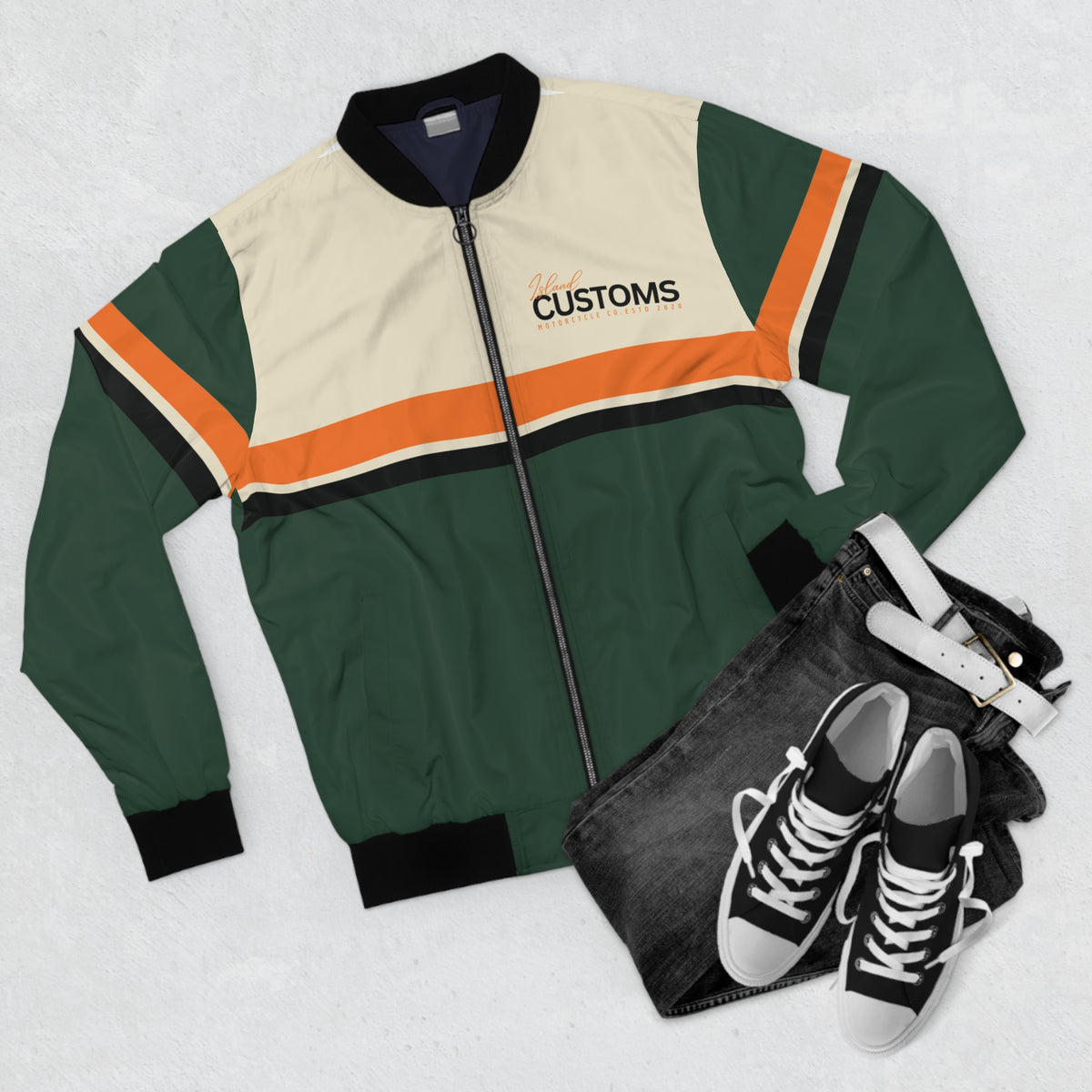 'Vintage Velocity' Bomber Jacket