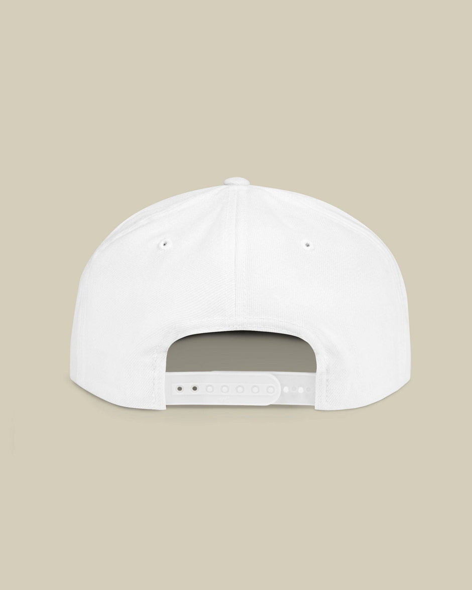 White cap on a beige background