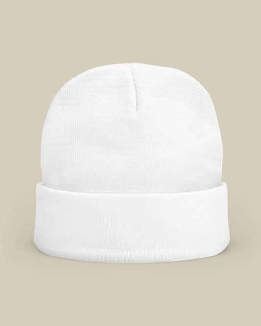 Island Customs Knit Beanie - White