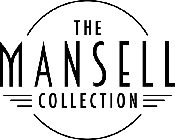 Logo for 'The Mansell Collection' with a black circle and text on a white background